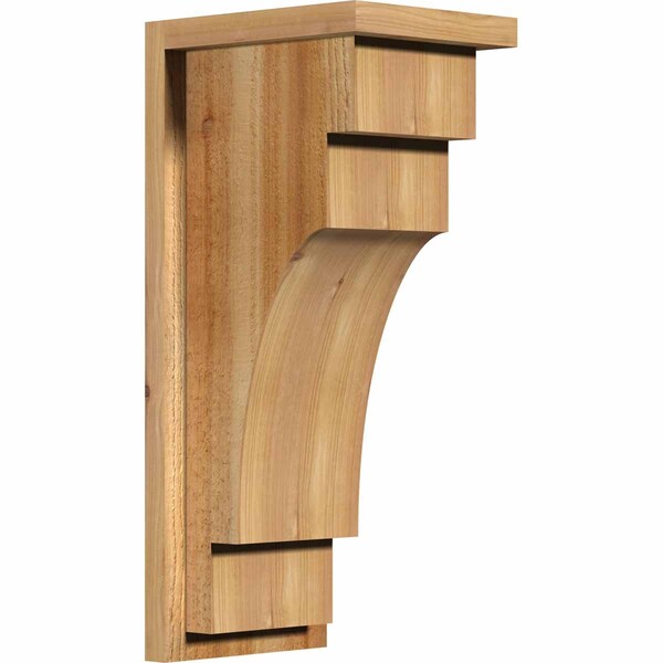 Ekena Millwork Mediterranean Rough Sawn Corbel w/Backplate, Western Red Cedar, 8"W x 10"D x 22"H COR08X10X22MED01RWR - main